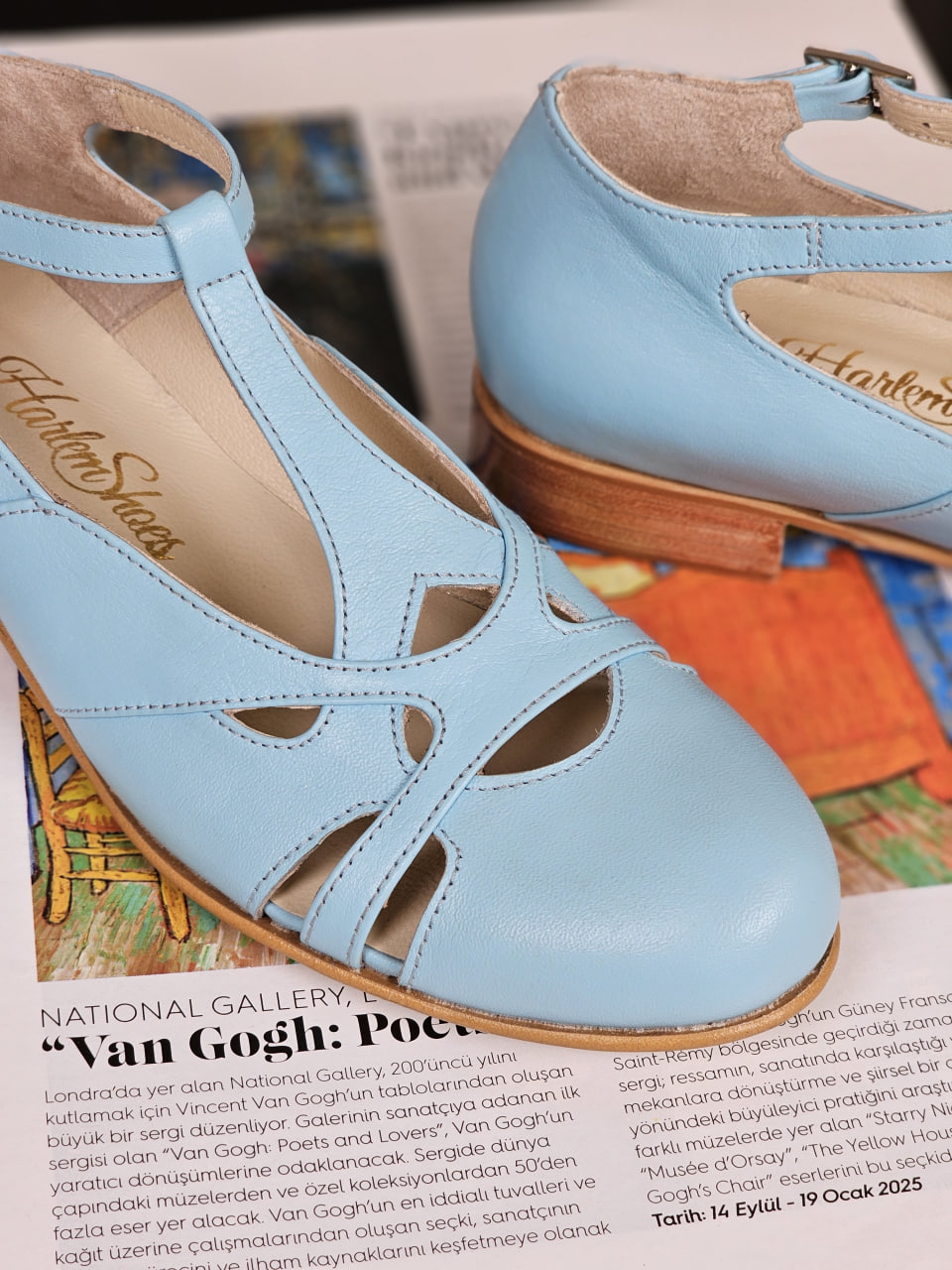 Spring Baby Blue Leather 2 cm heel