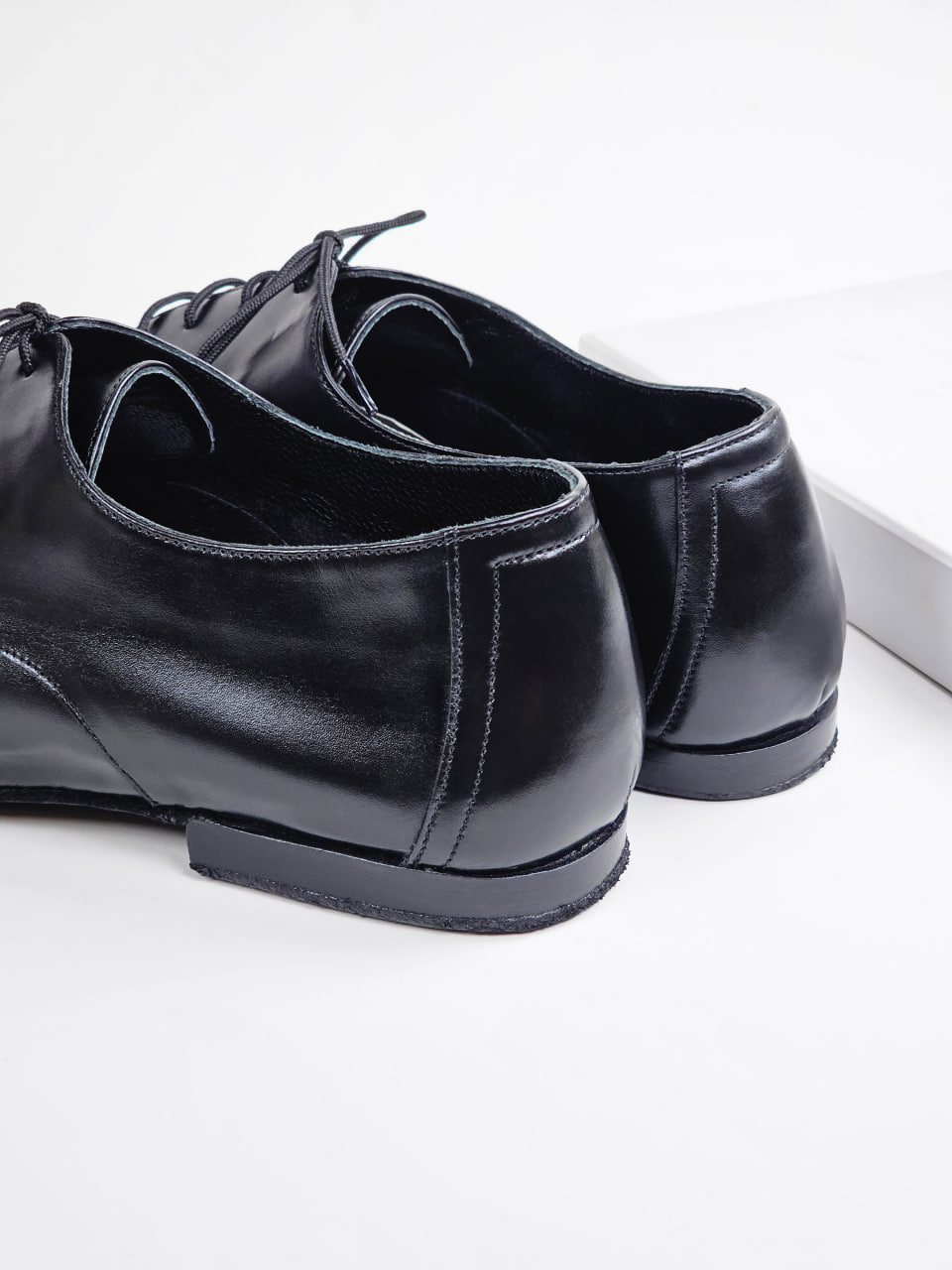 Frankie Soft Black Leather with "Flexible Sole" 1 cm heel
