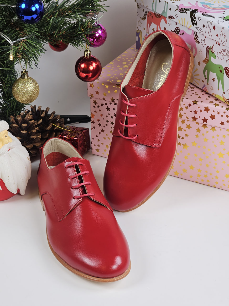 Frankie Soft Red Leather 1 cm heel