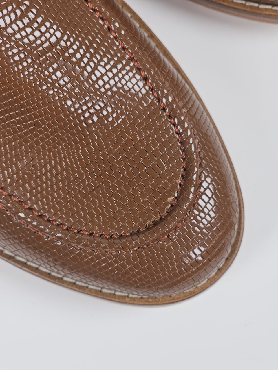 Loafers Brown Snake Leather 2 cm heel