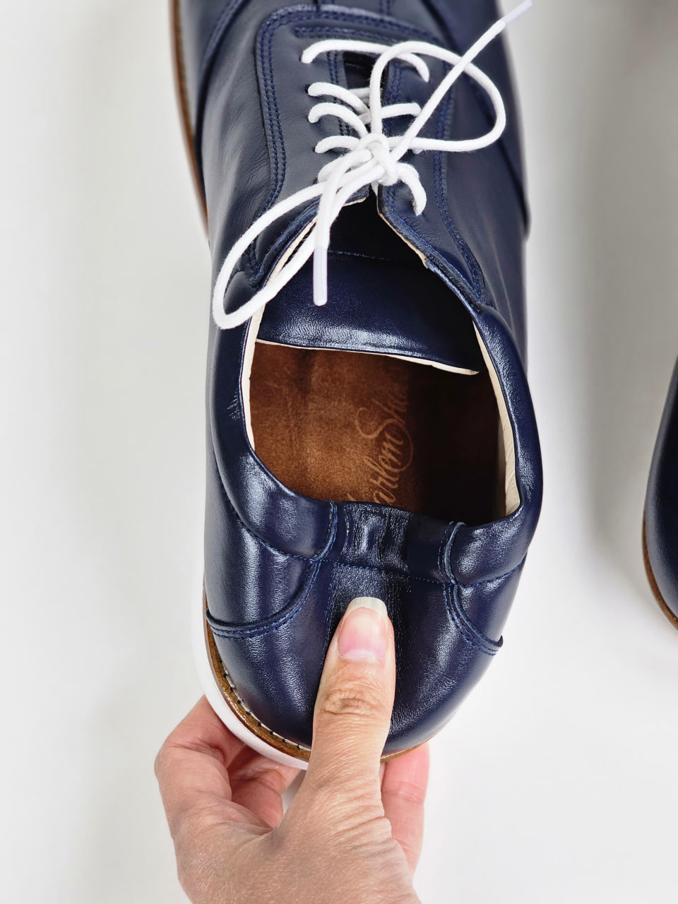 Barefoot New York Dark Blue Leather with Eva sole