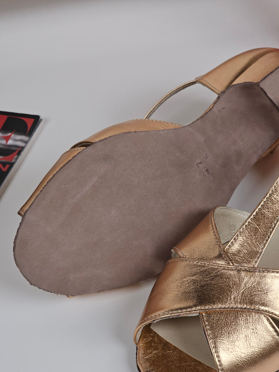 Doris Rose Gold Leather 4 cm heel