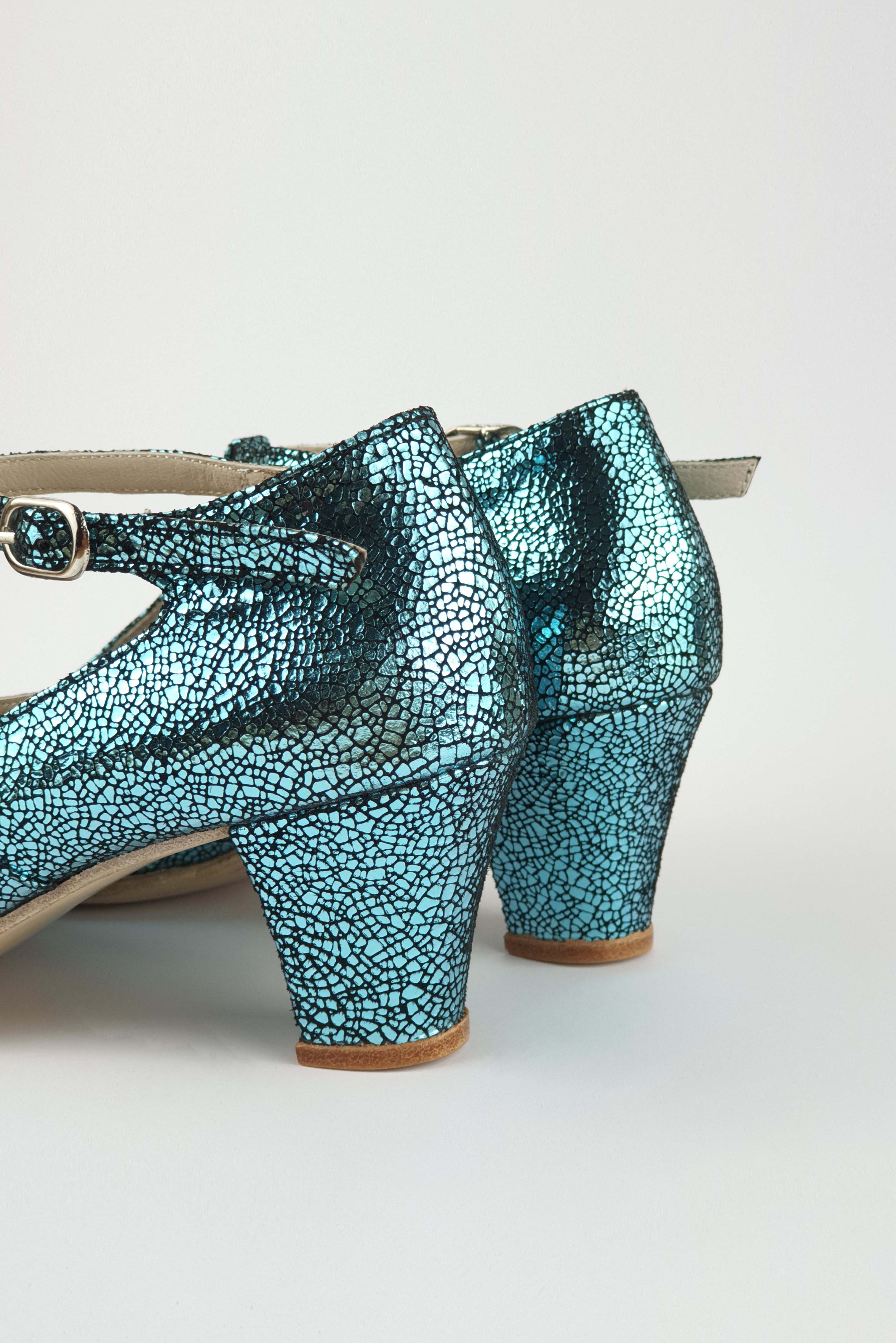 Spring Blue Stone Suede 6 cm balboa heel