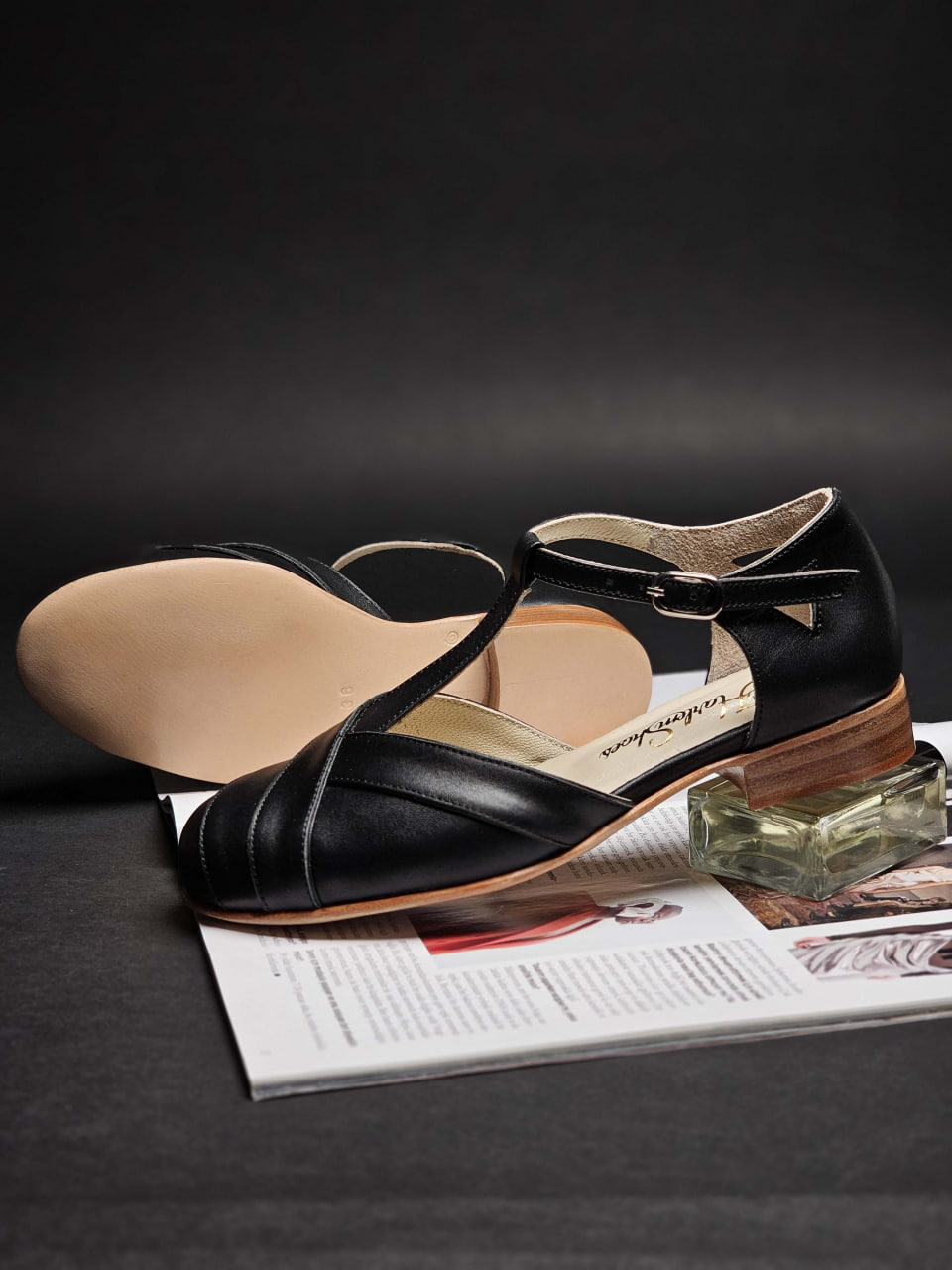 Sugar Black Leather 2 cm heel