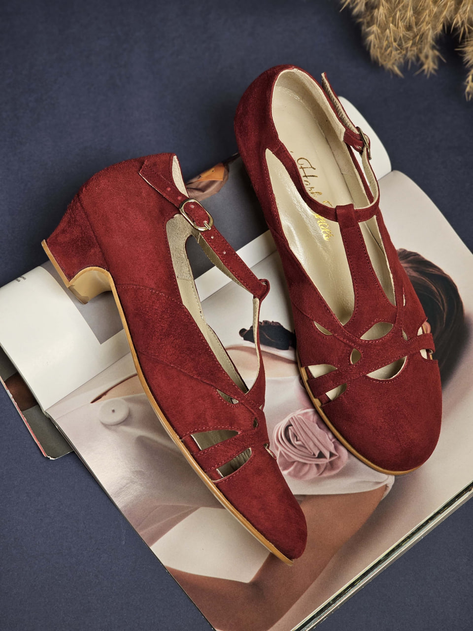 Spring Bordeaux Suede 4 cm heel