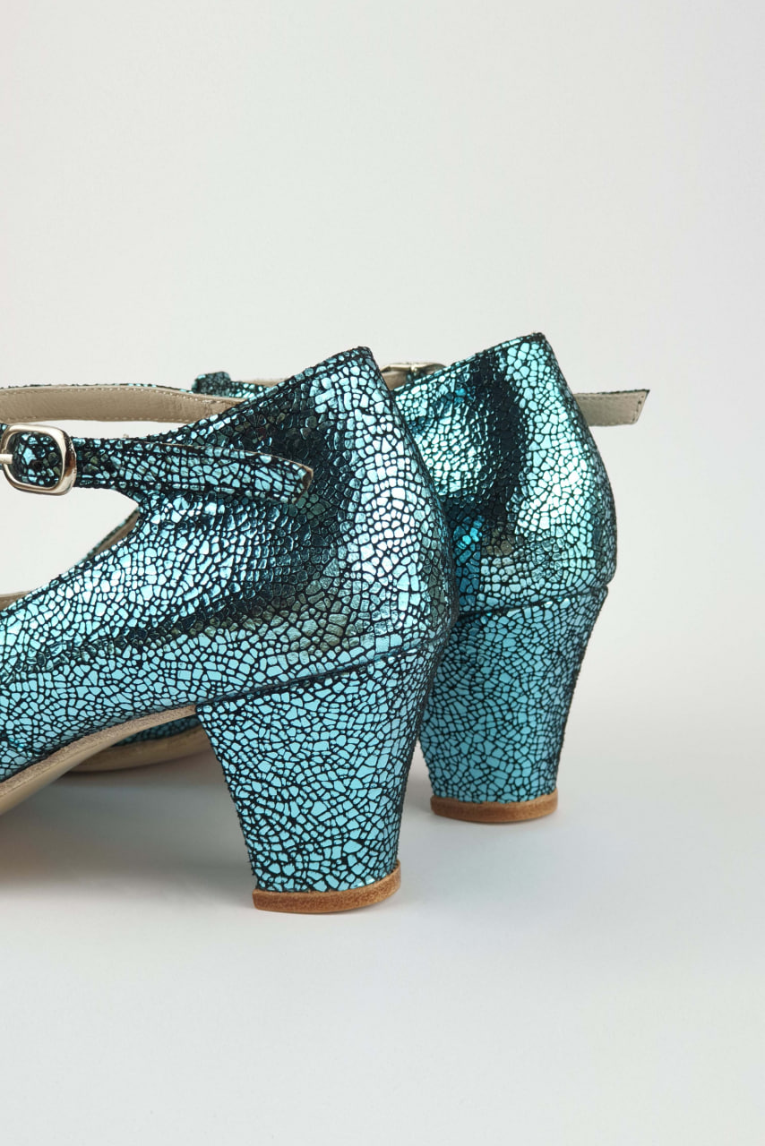 Spring Blue Stone Suede 6 cm balboa heel
