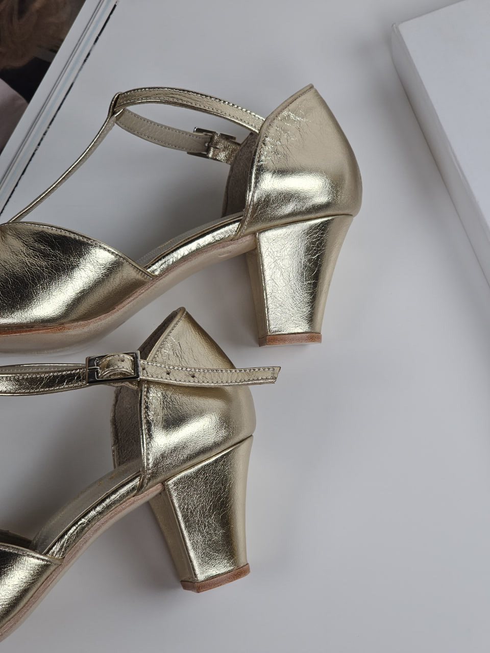 Muse Platinum Gold Leather 6 cm Balboa heel