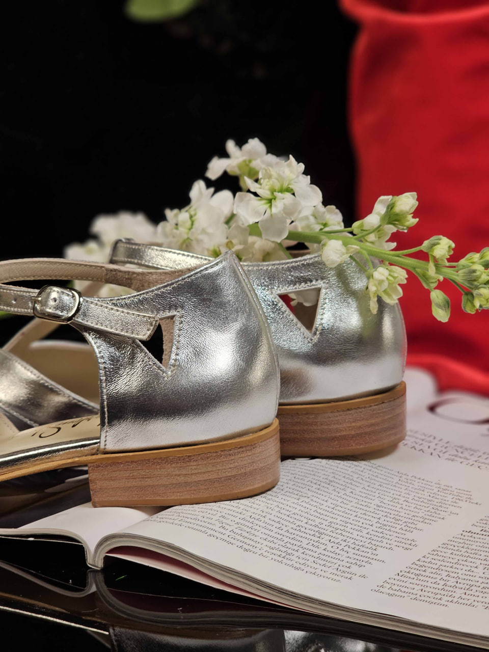 Sugar Silver Leather 2 cm heel