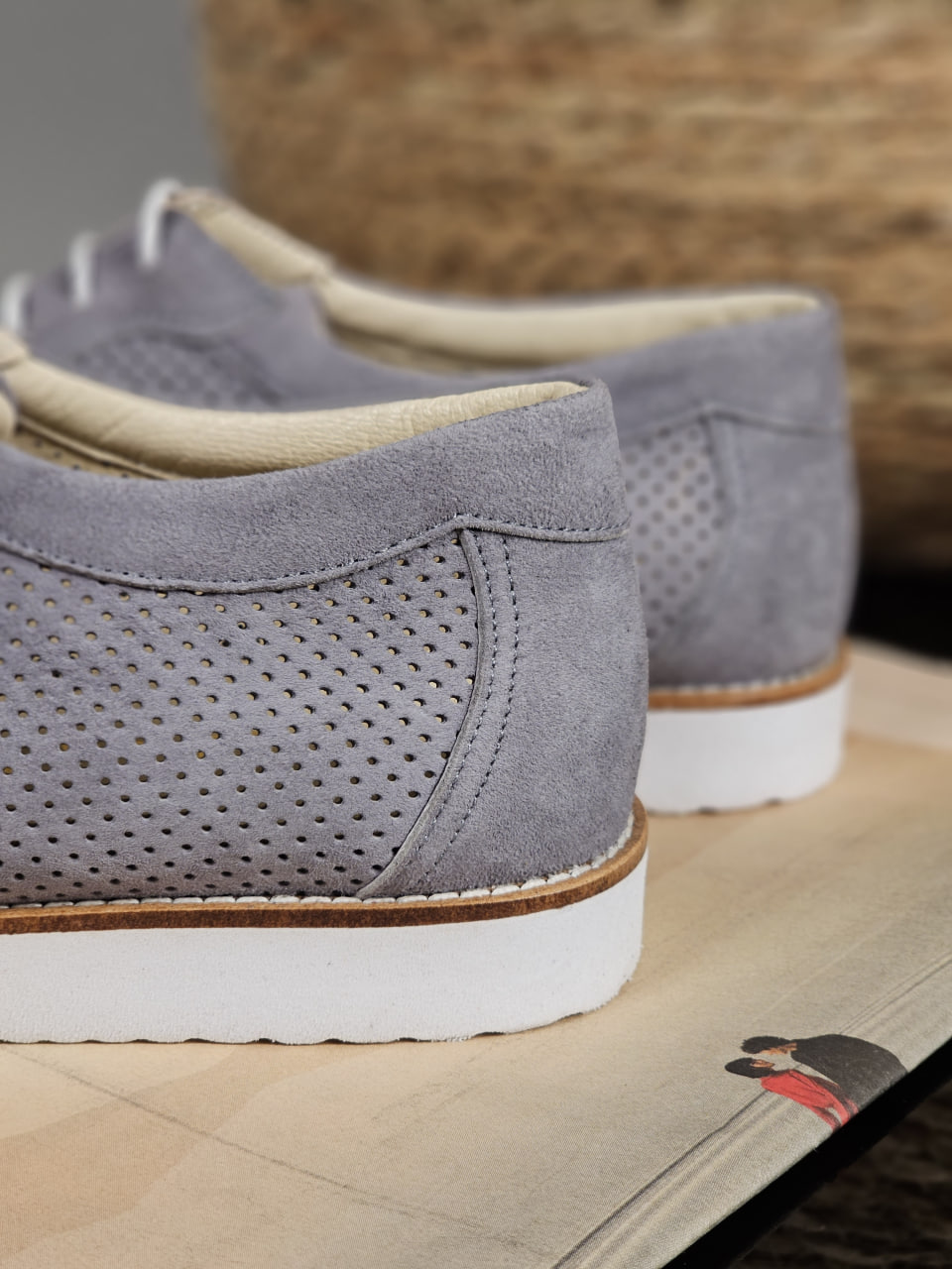 New York Perforated Grey Suede with Eva Sole