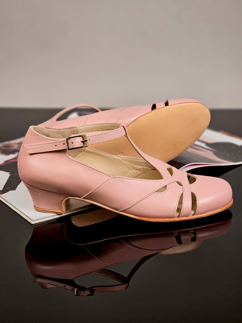 Spring Pink Leather 4 cm heel