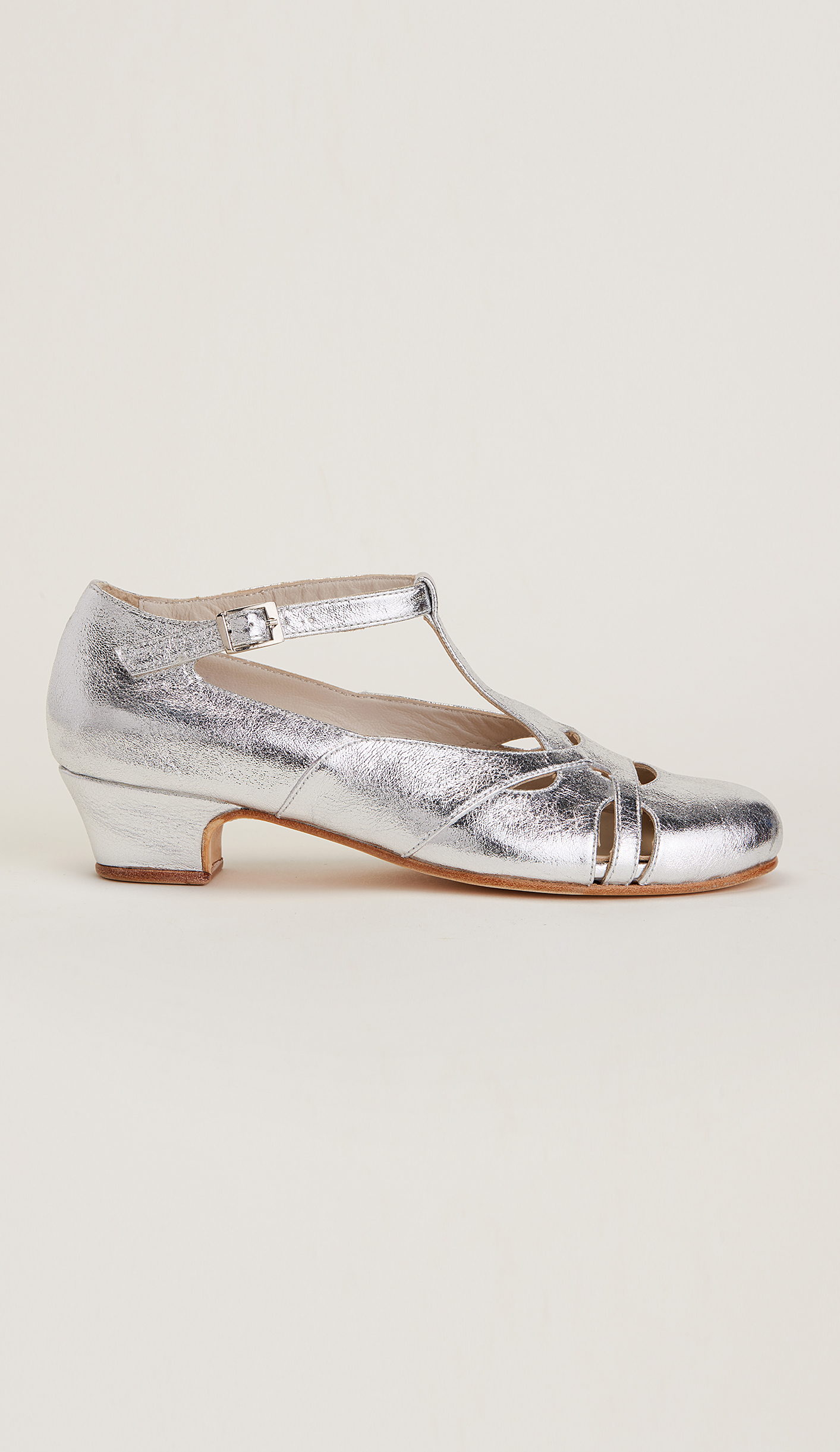 Spring Silver Leather 4 cm heel