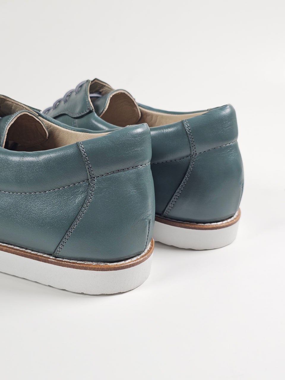 New York Teal Green Leather with Eva Sole