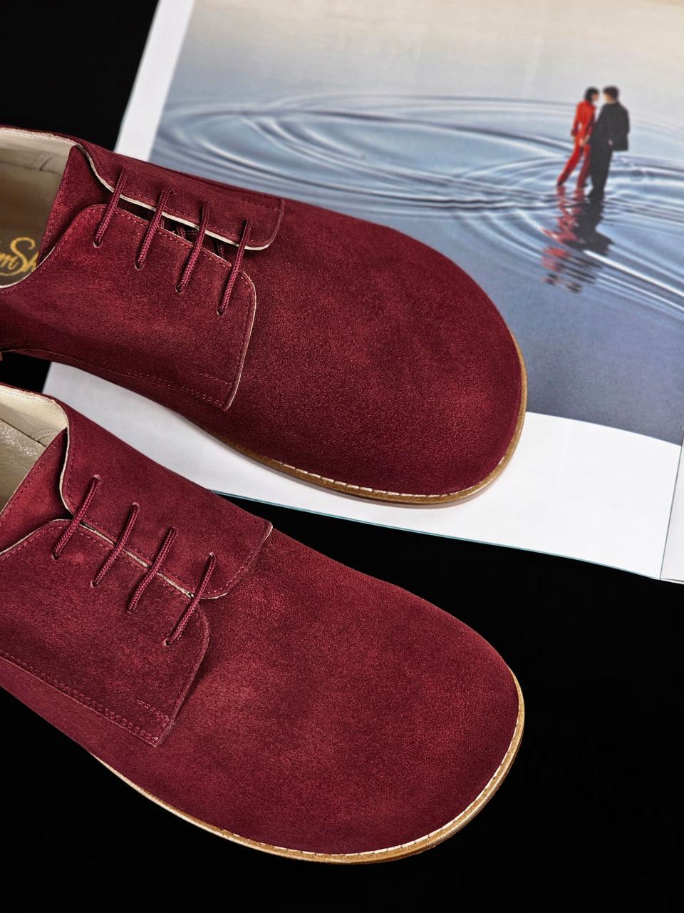 Barefoot Frankie Bordeaux Suede 2 cm heel