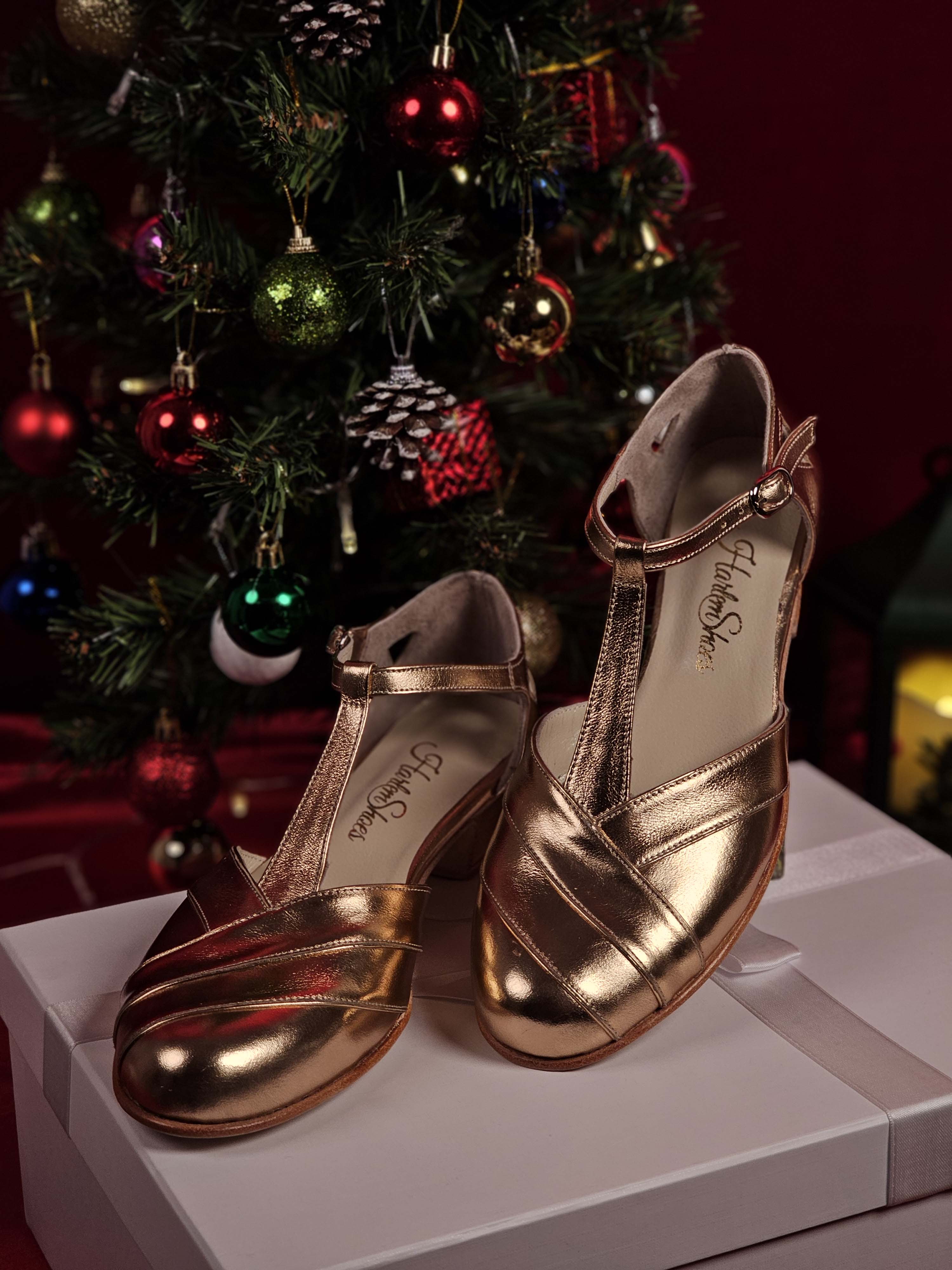 Sugar Rose Gold Leather 4 cm heel