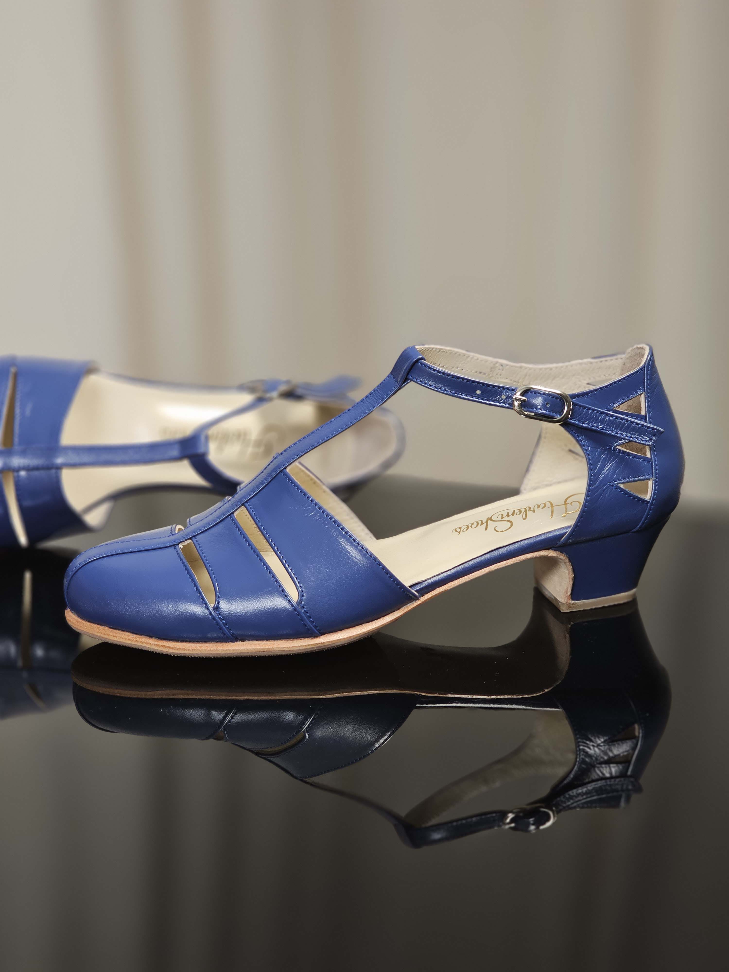 Harmony Blue Leather 4 cm heel