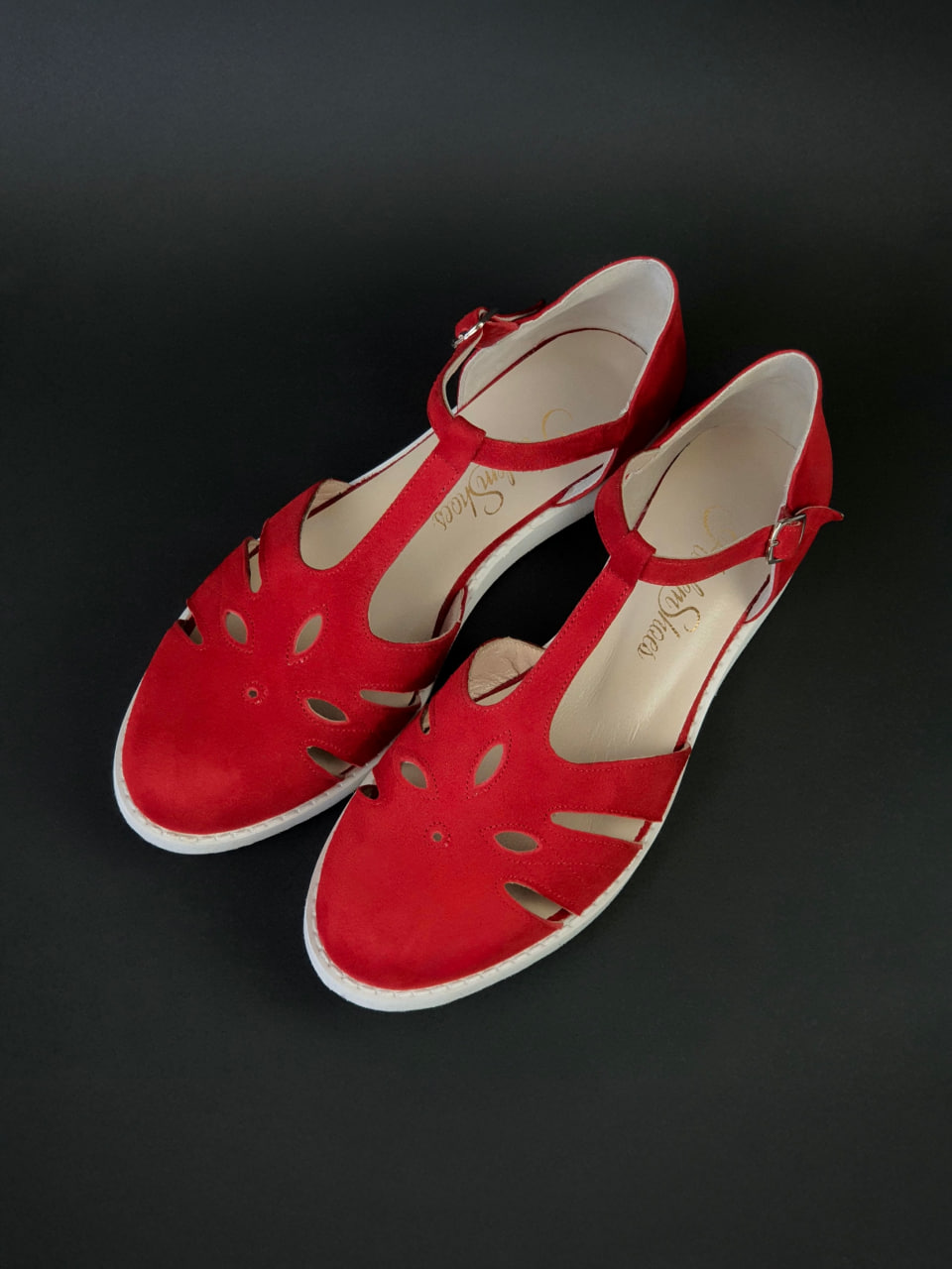 Rosy Red Suede with Eva Sole