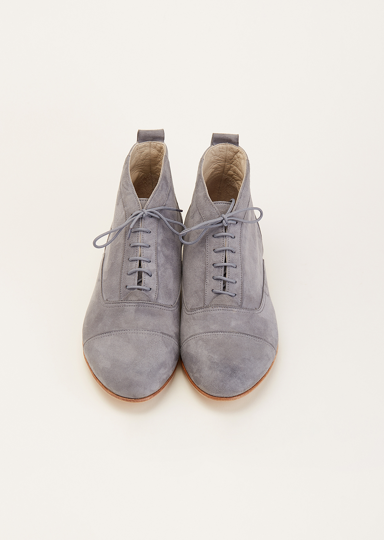 Smooth Boots Grey Suede 2 cm heel