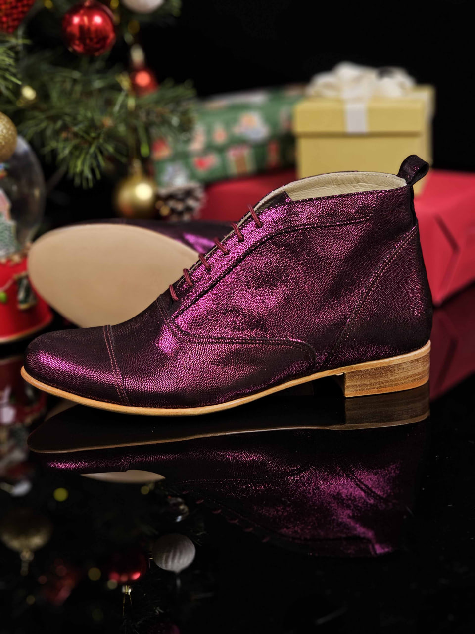 Smooth Boots Violet Rain Suede 2 cm heel