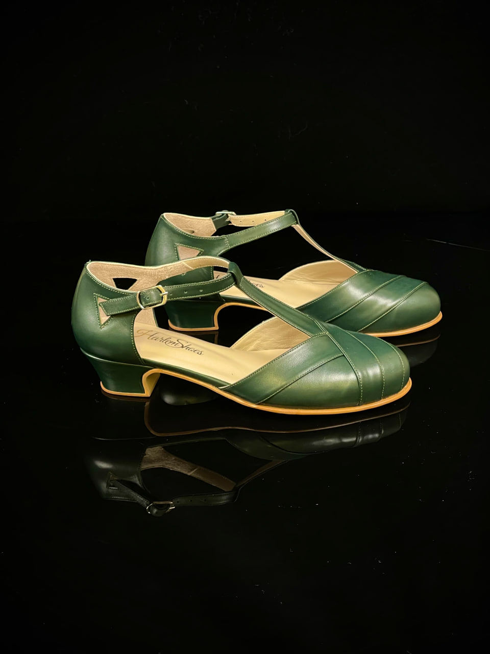 Sugar Jungle Green Leather 4 cm heel