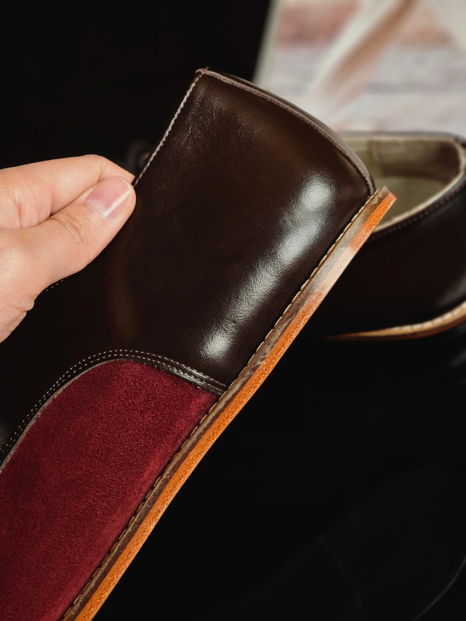 Barefoot California Dark Chocolate Leather & Bordeaux Suede Zero Drop