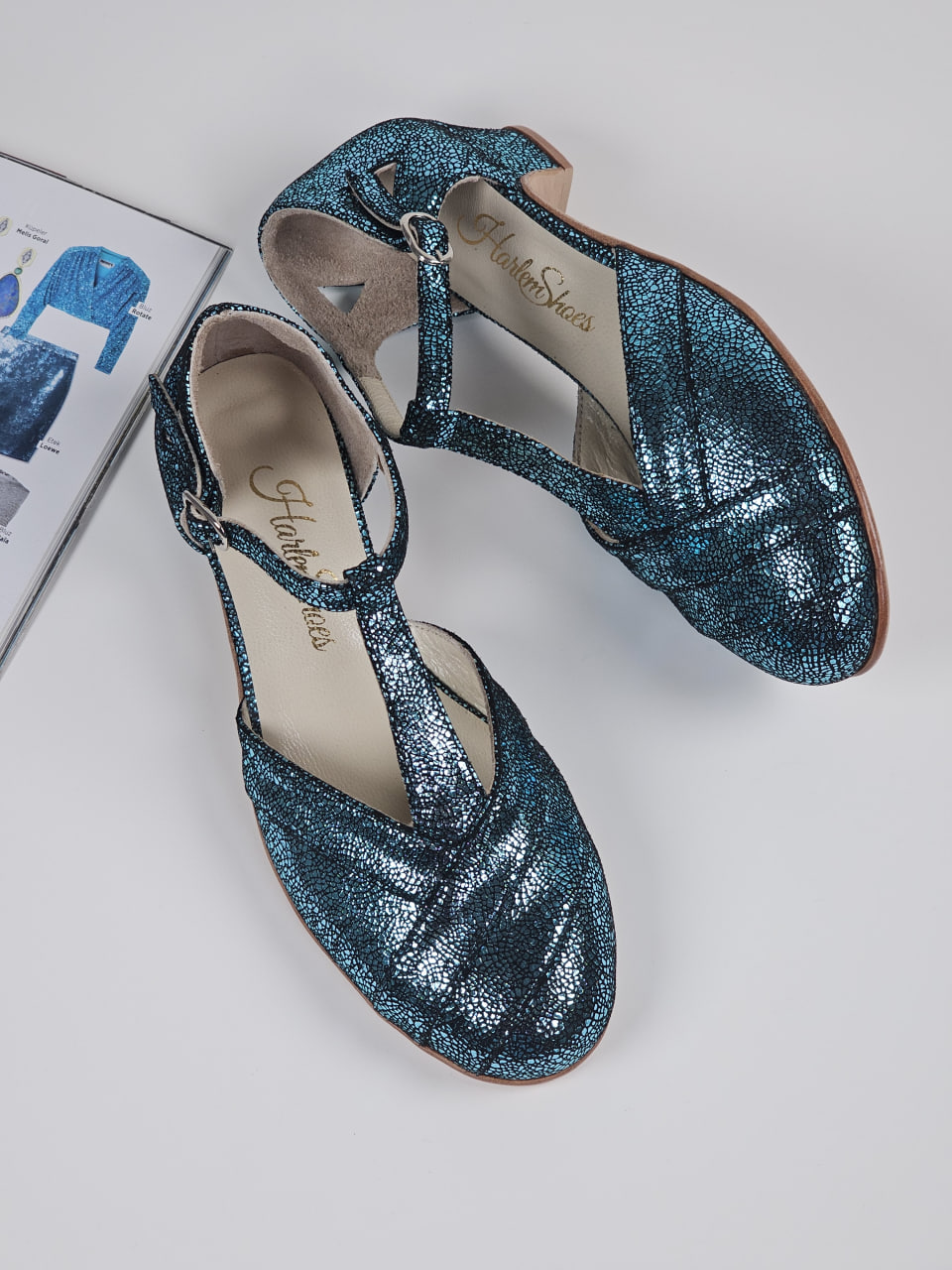 Sugar Blue Stone Suede 4 cm heel