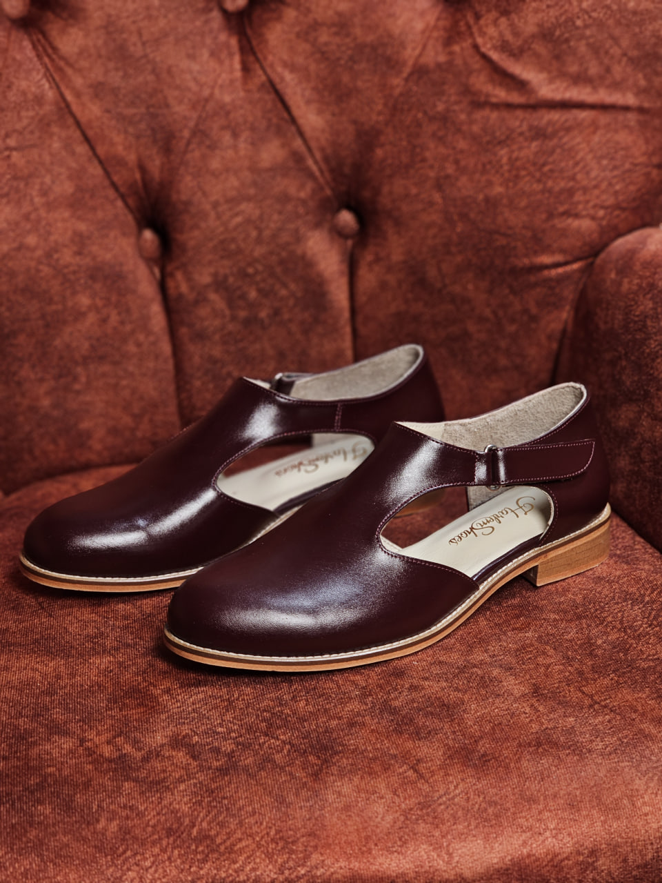 Milan Bordeaux Leather 2 cm heel