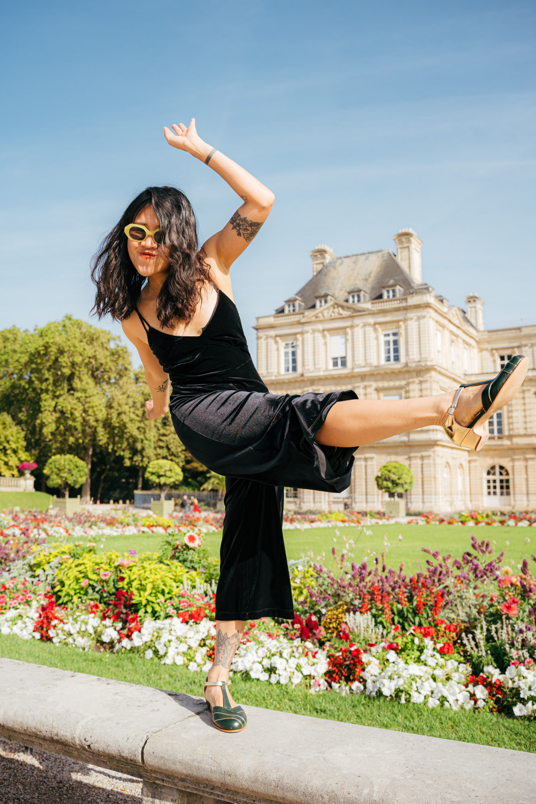 Sugar Jungle Green & Platinum Gold Leather 4 cm heel