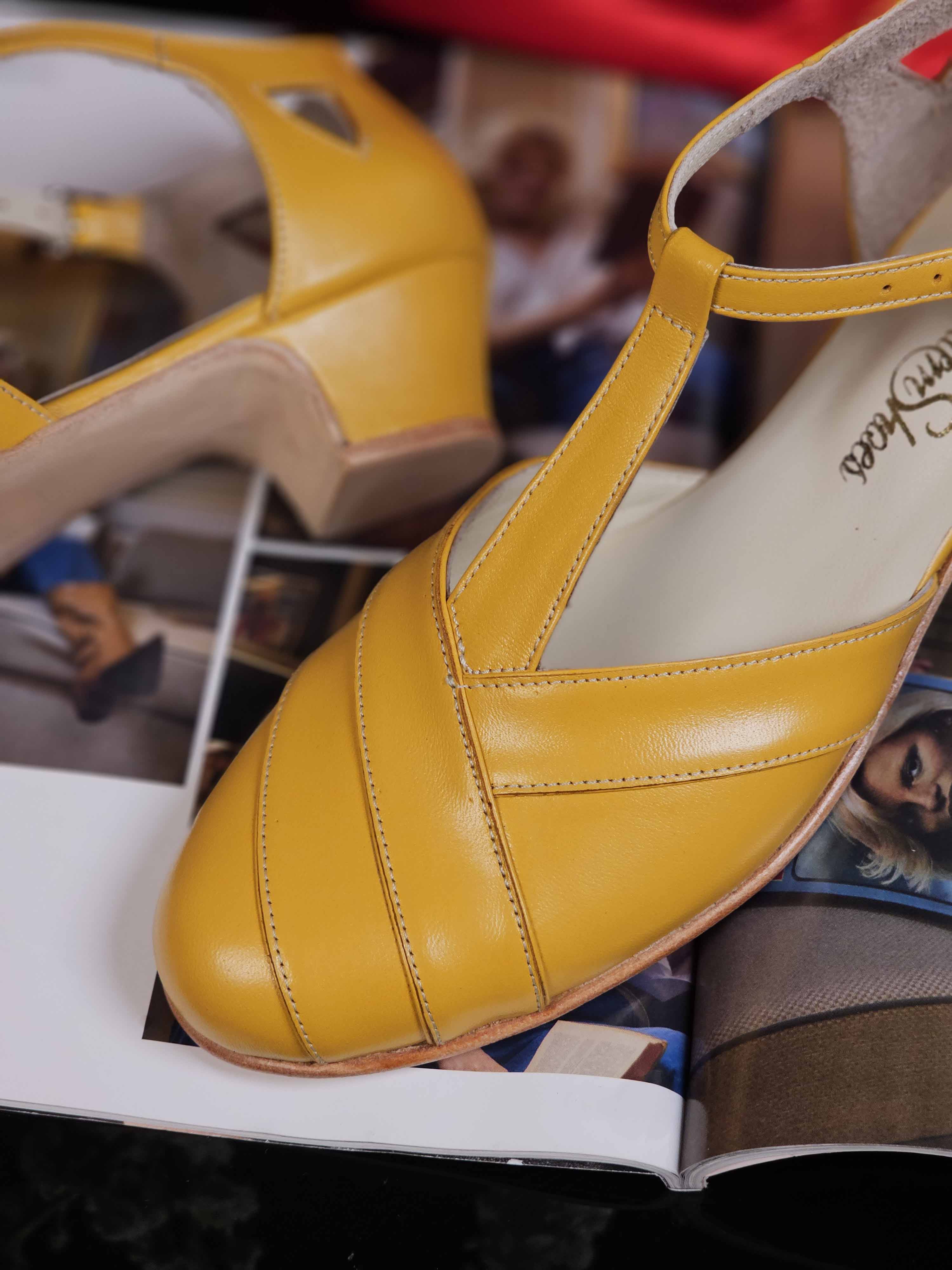 Sugar Yellow Leather 4 cm heel