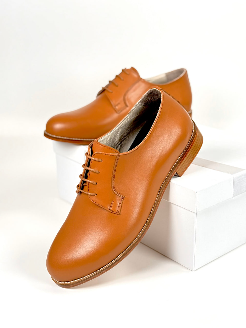Jazz Slide Light Brown Leather 2 cm heel