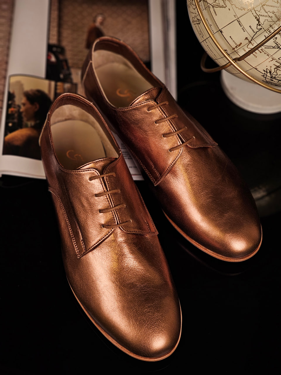 Frankie Soft Bronze Leather 1 cm heel