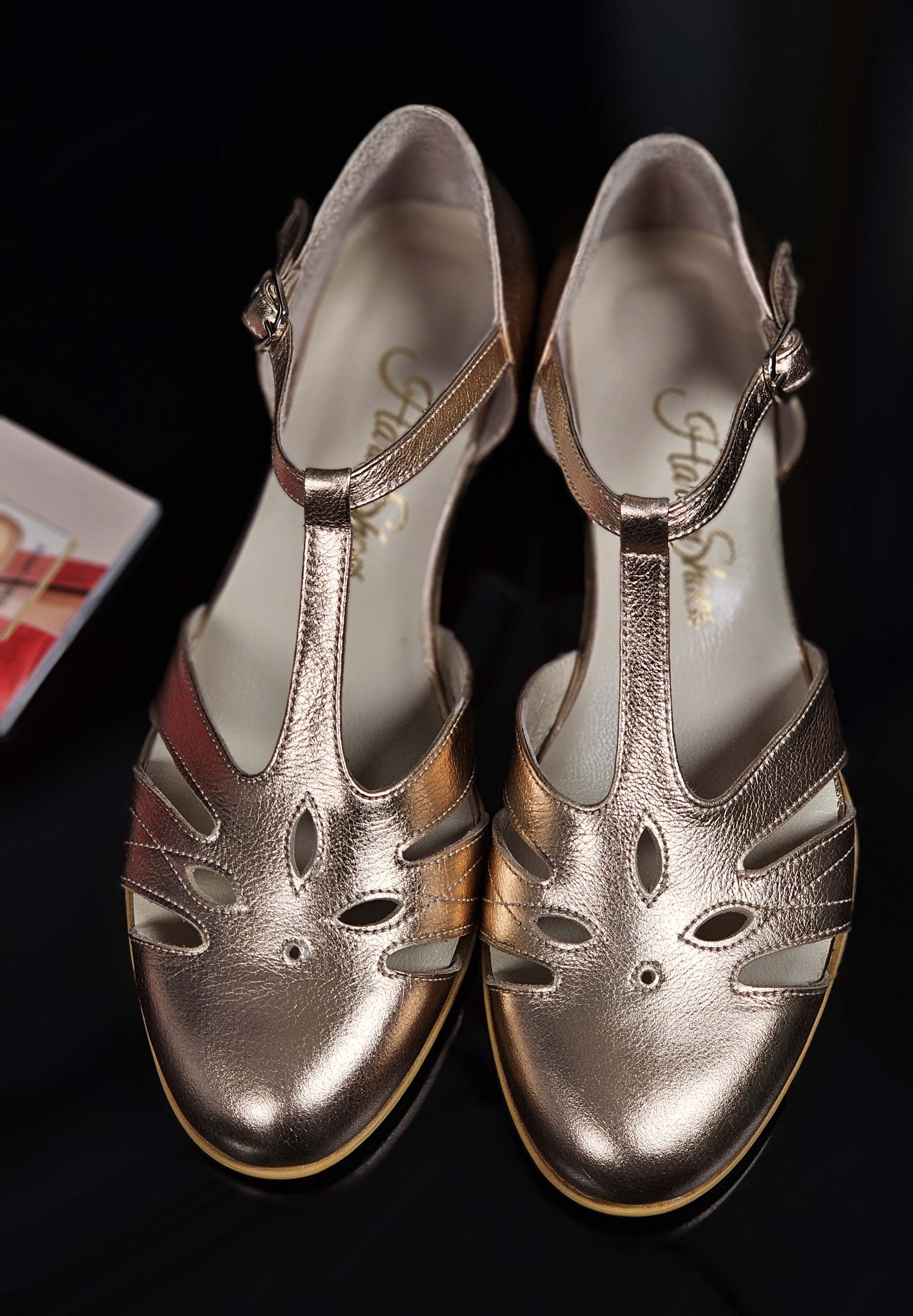 Rosy Rose Gold Leather 4 cm heel