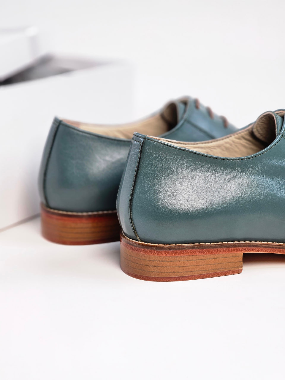 Jazz Slide Teal Green Leather 2cm heel
