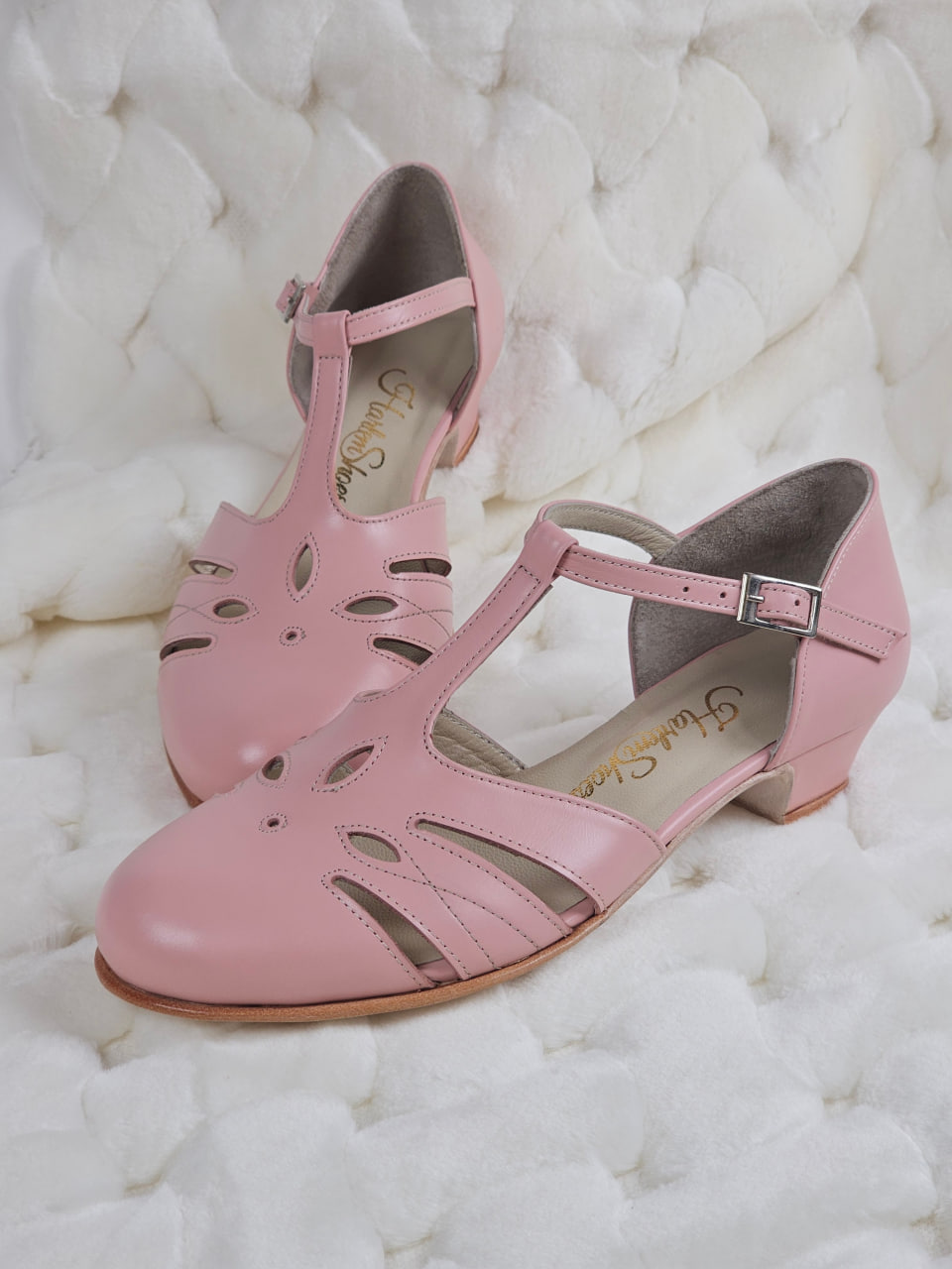 Rosy Pink Leather 3 cm heel