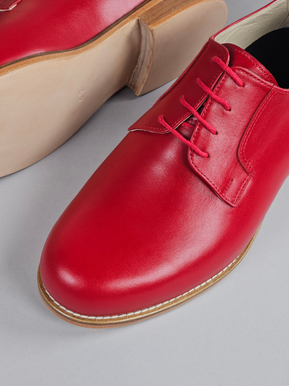 Jazz Slide Red Leather 2 cm heel