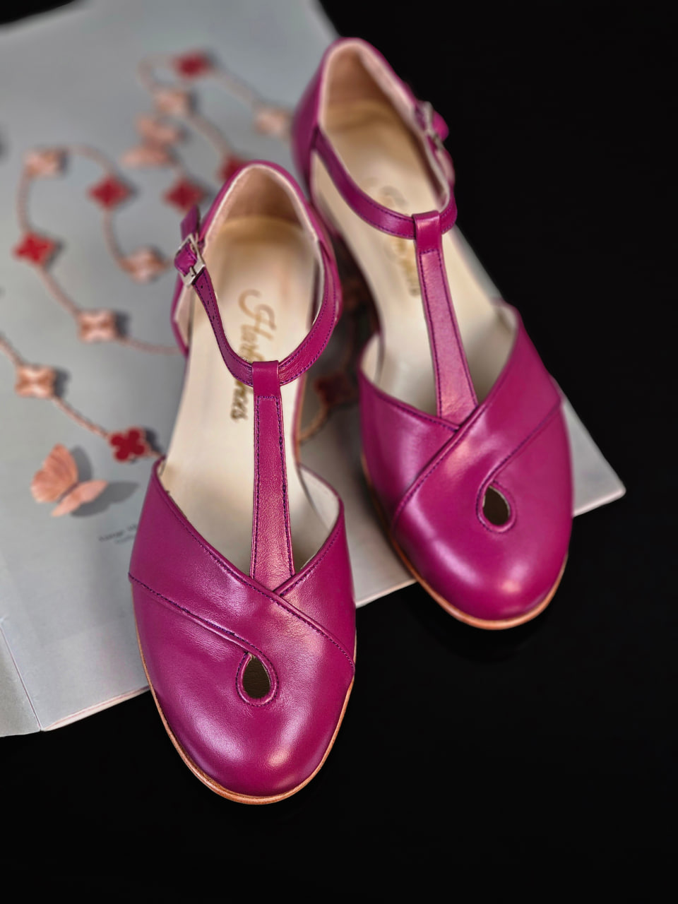 Muse Aubergine Leather 4 cm heel