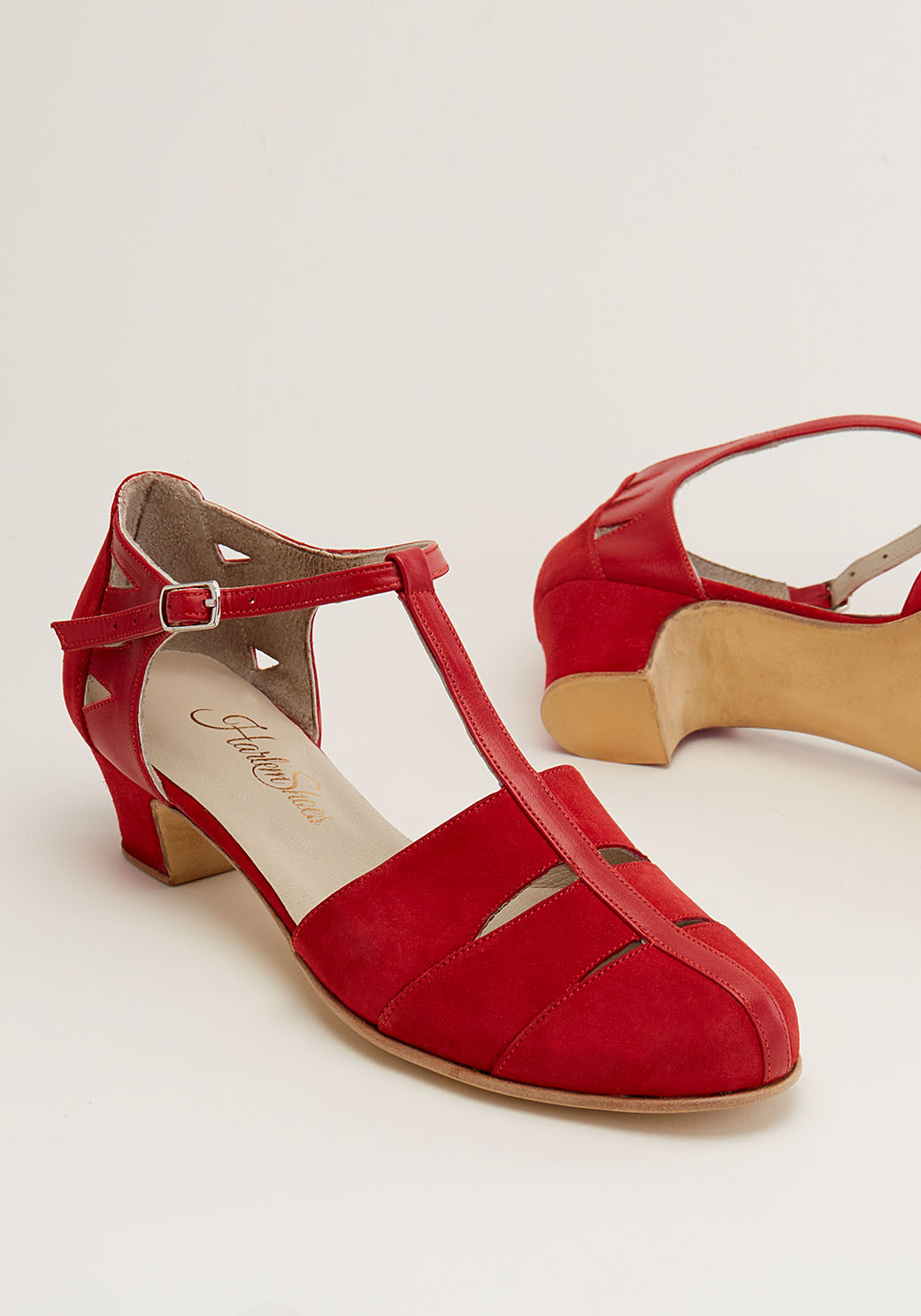 Harmony Red Suede & Leather 4 cm heel