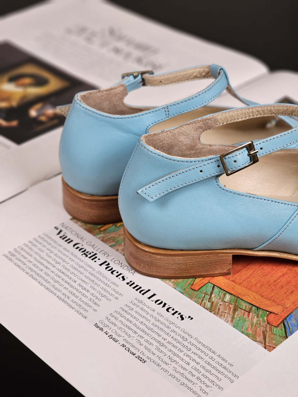 Spring Baby Blue Leather 2 cm heel