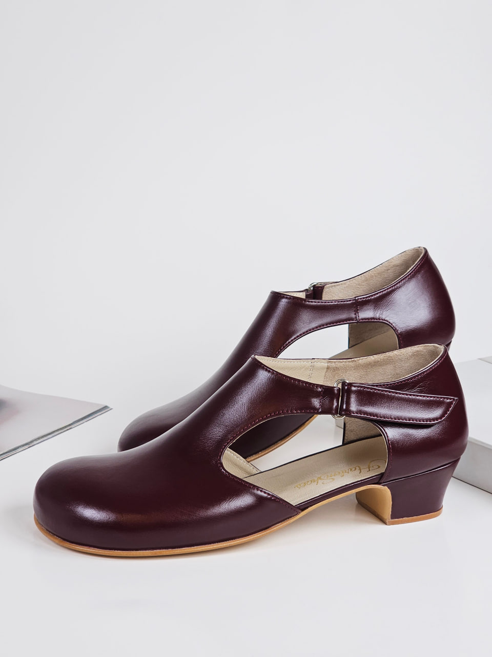Barefoot Milan Bordeaux Leather 4 cm heel