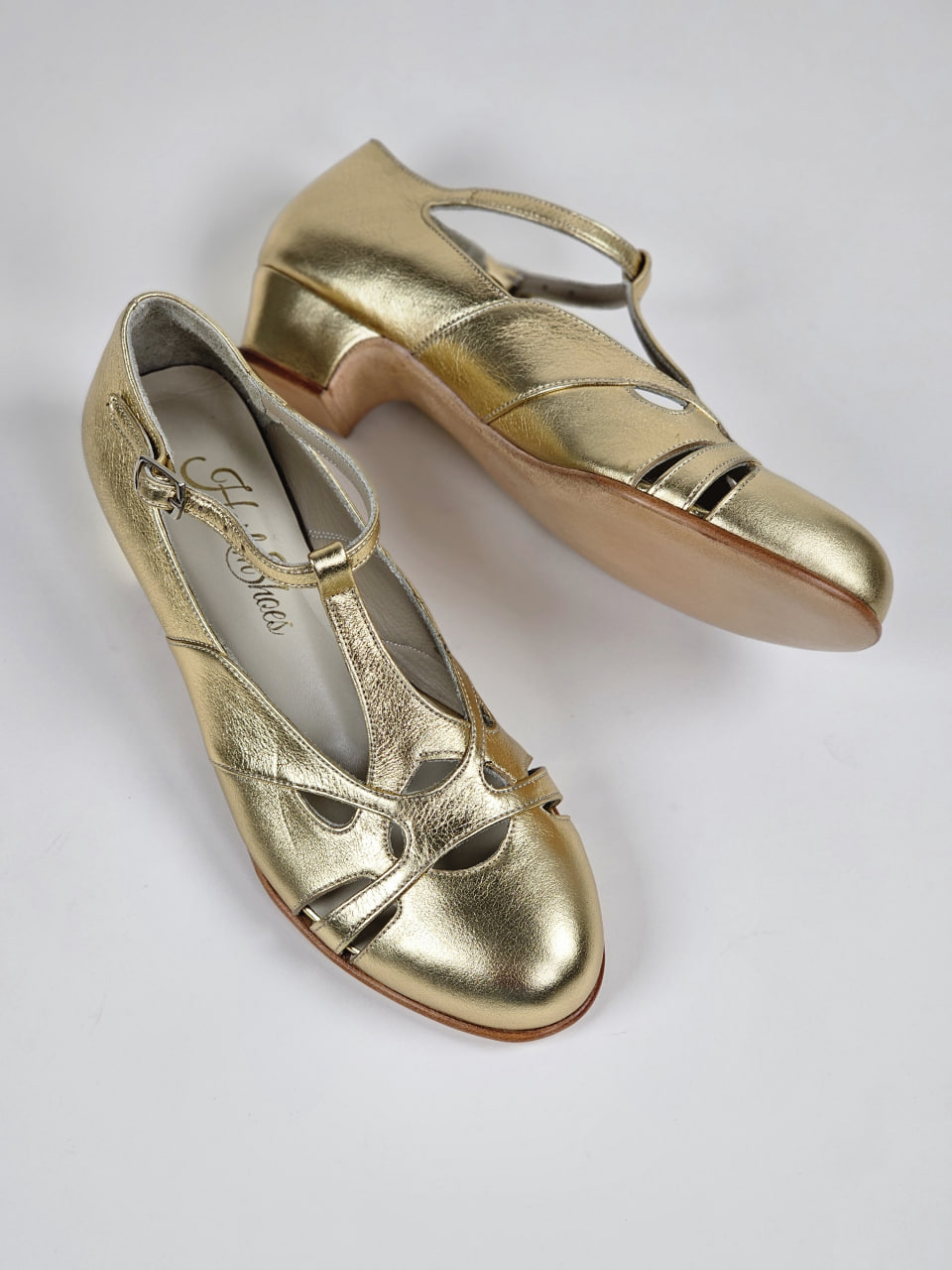 Spring Gold Leather 3 cm heel