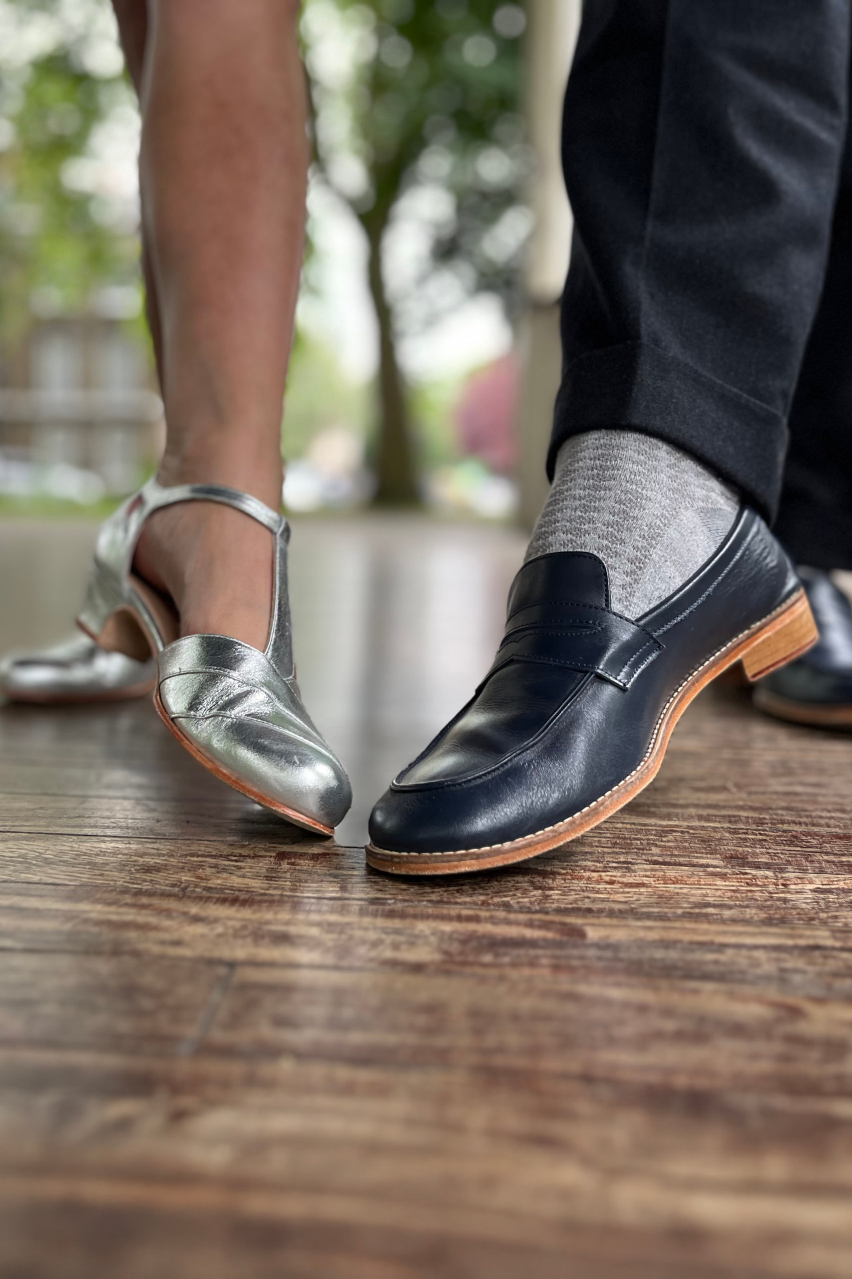 Sugar Silver Leather 4 cm heel