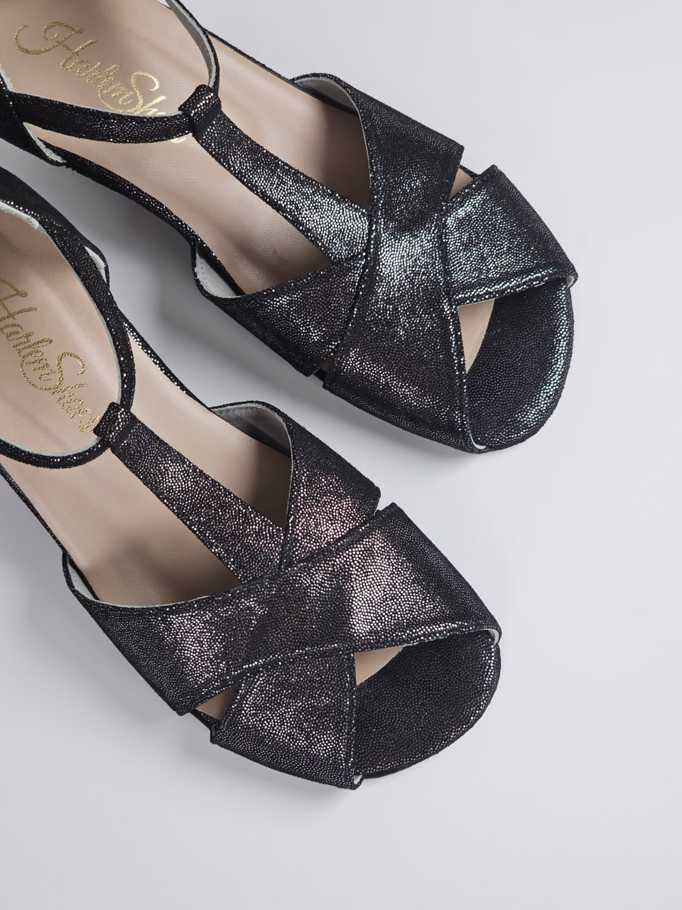 Barefoot Doris Silver Rain Suede 6 cm heel
