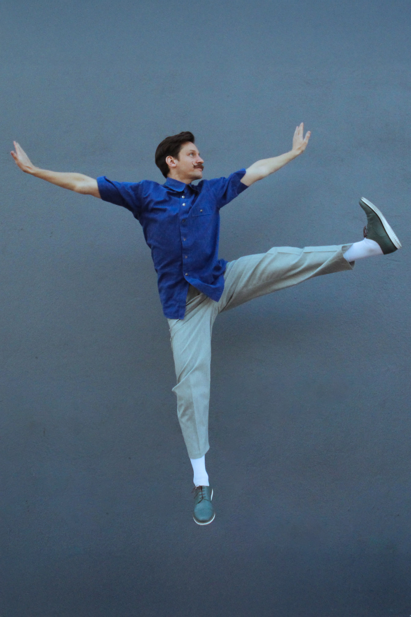 California Teal Green Leather with Eva Sole