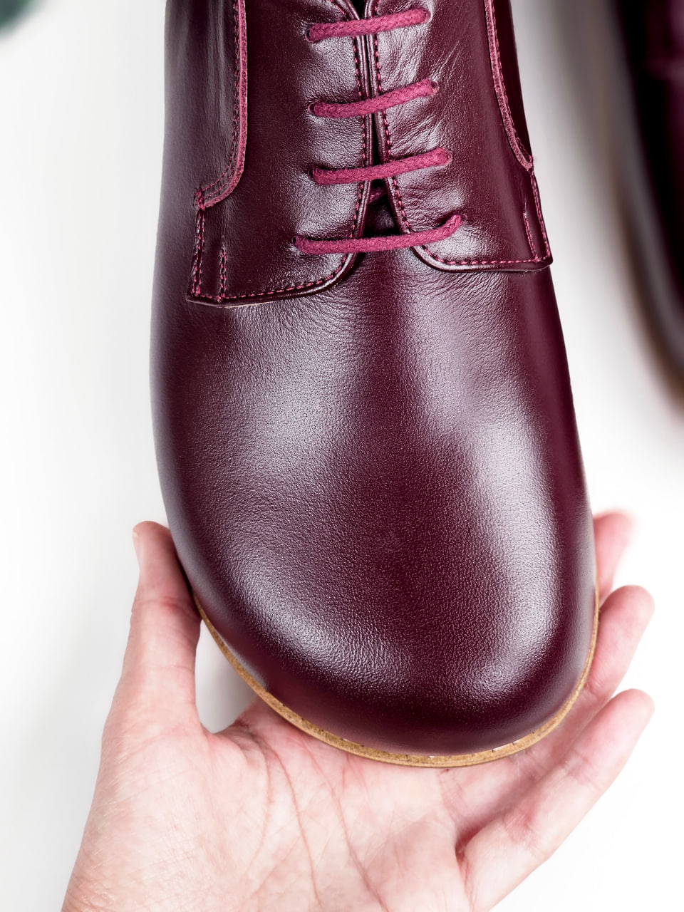 Barefoot Jazz Slide Bordeaux Leather 2 cm heel