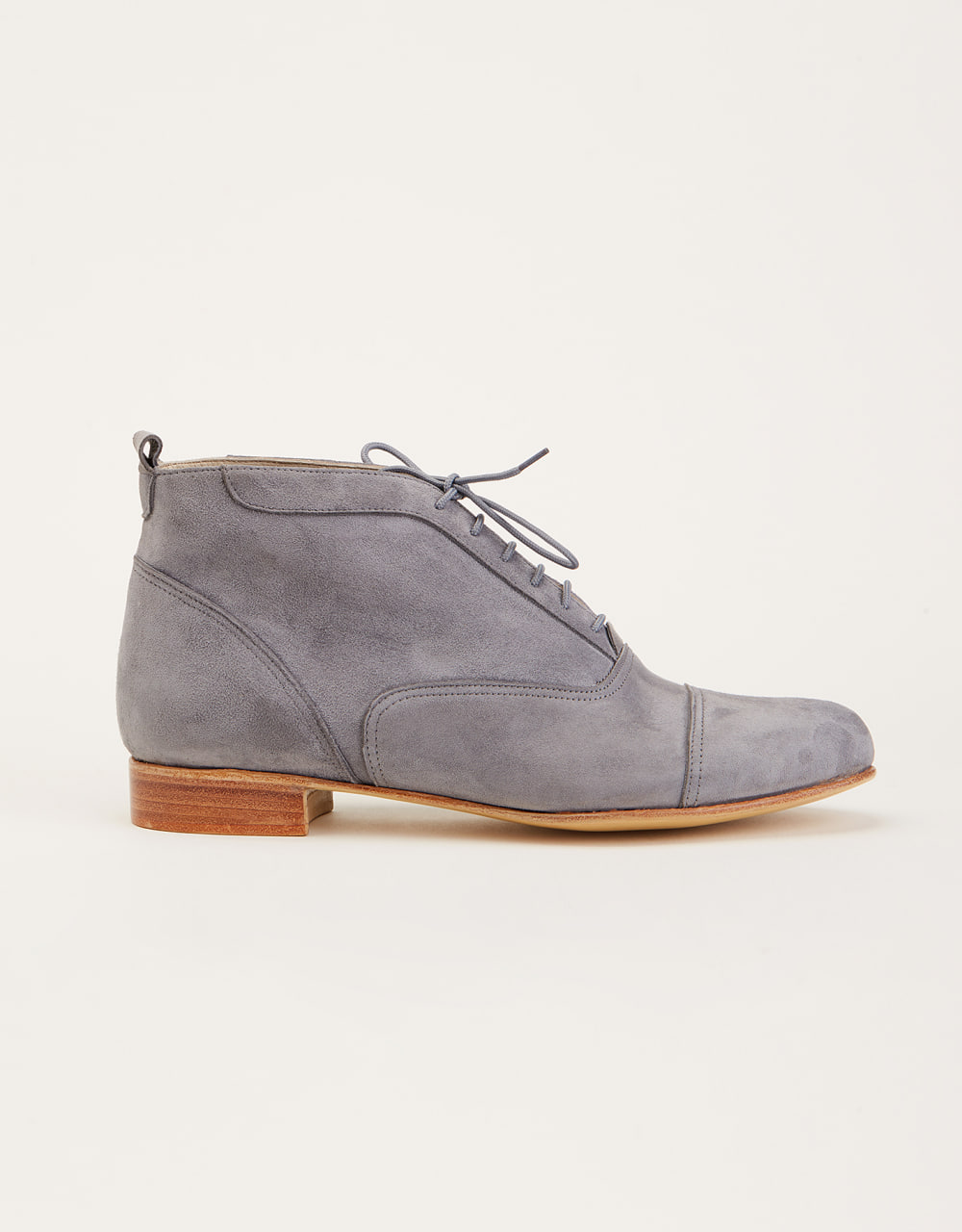 Smooth Boots Grey Suede 2 cm heel