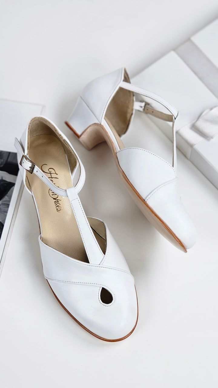 Muse White Leather 4 cm heel