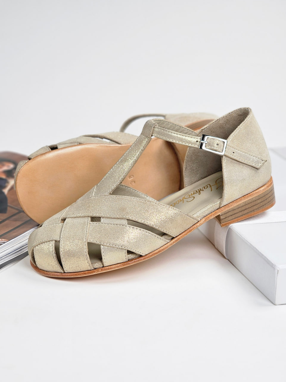 Barefoot Summer Golden Suede 2 cm heel