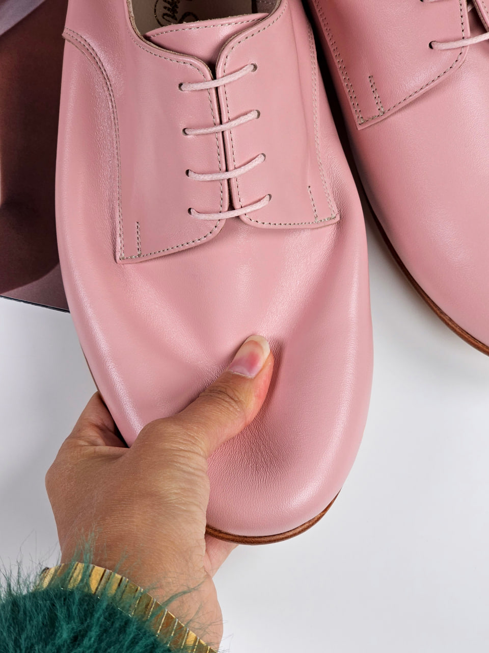 Frankie Soft Pink Leather 1 cm
