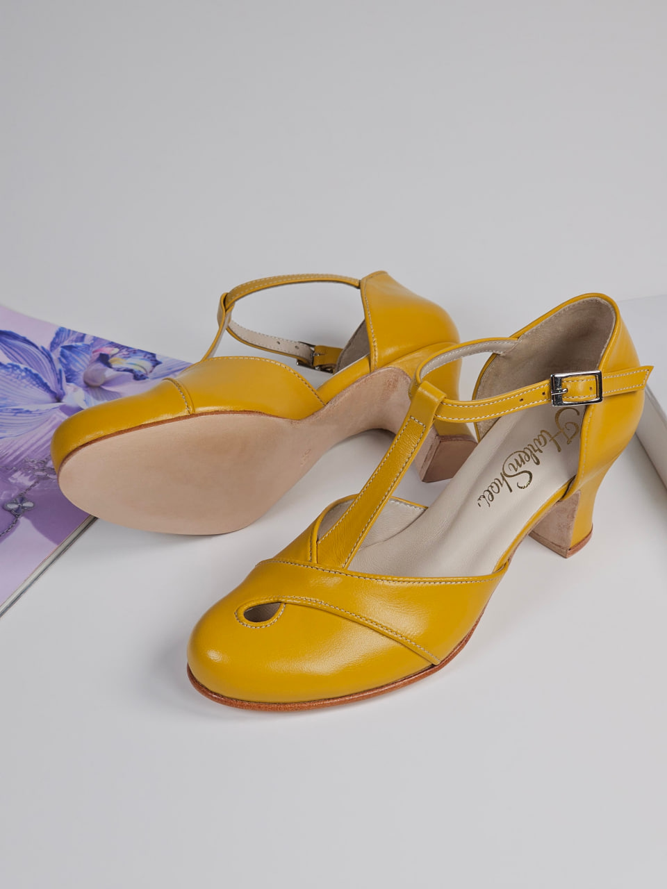 Muse Yellow Leather 6 cm heel