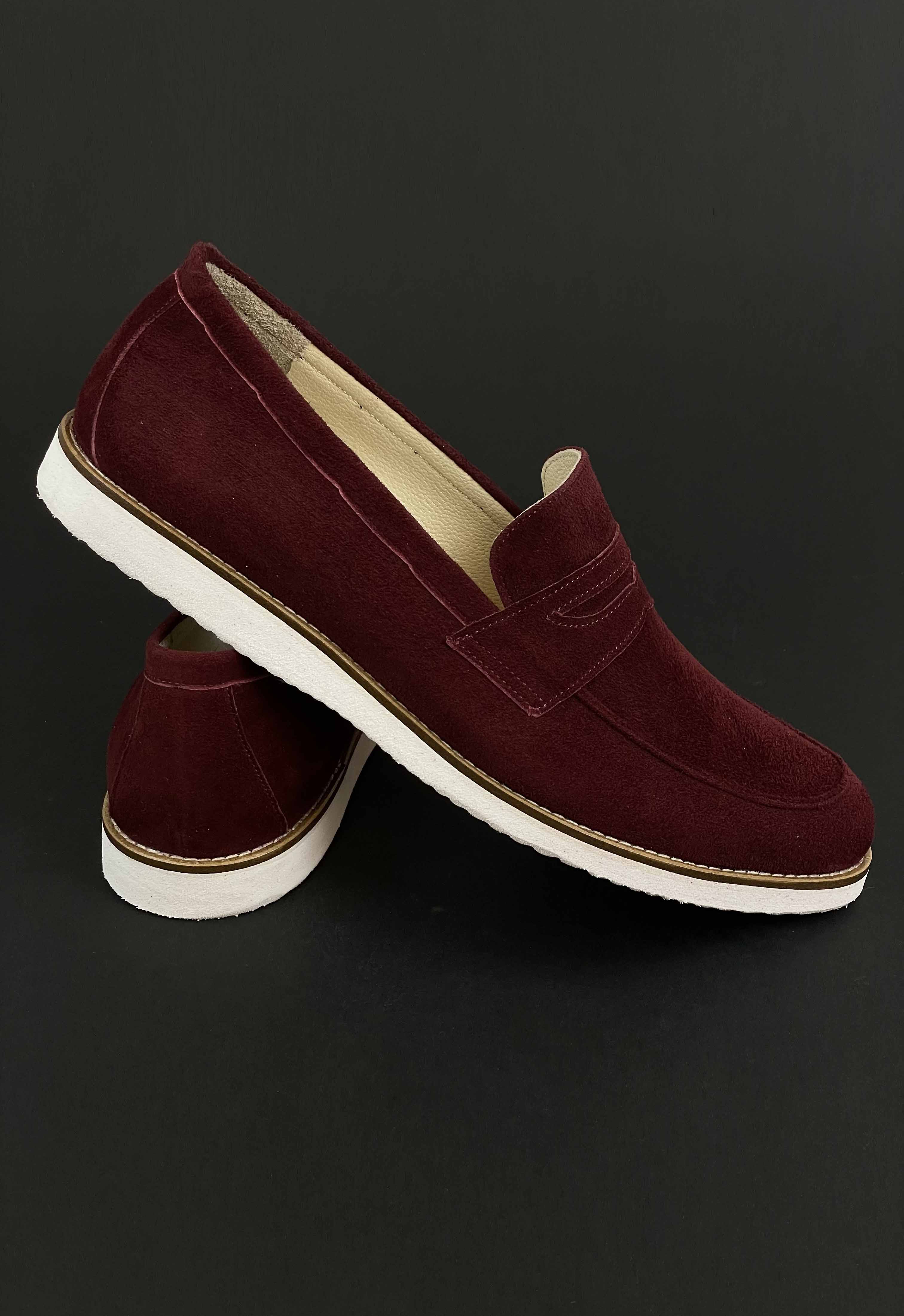 Loafers Bordeaux Suede with Eva sole