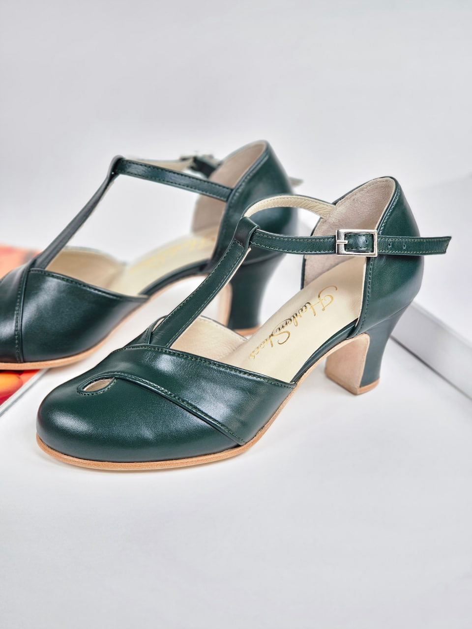 Muse Jungle Green Leather 6 cm heel